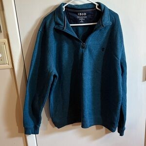 Izod Men's Blue Zip-Up Sweater